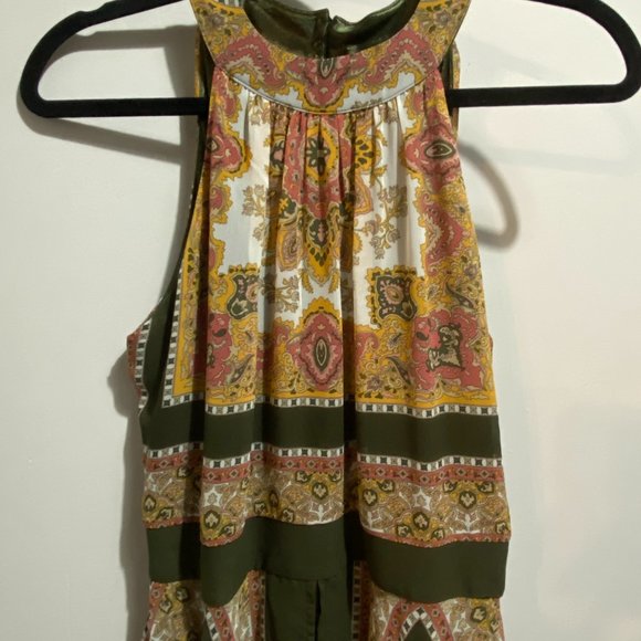 Boho Print Handkerchief Hem Dress - Picture 2 of 7